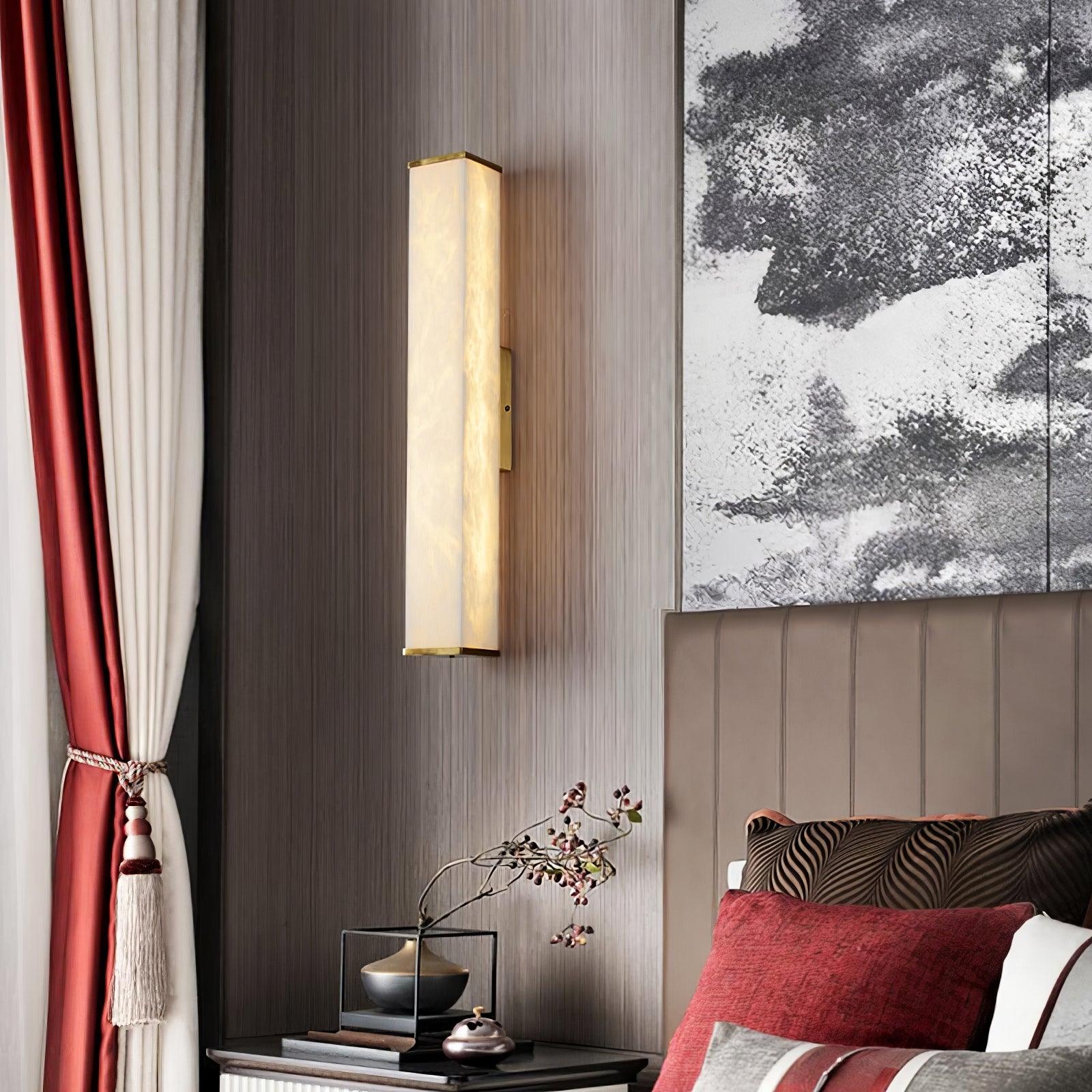 Cuboid Alabaster Wall Light D398