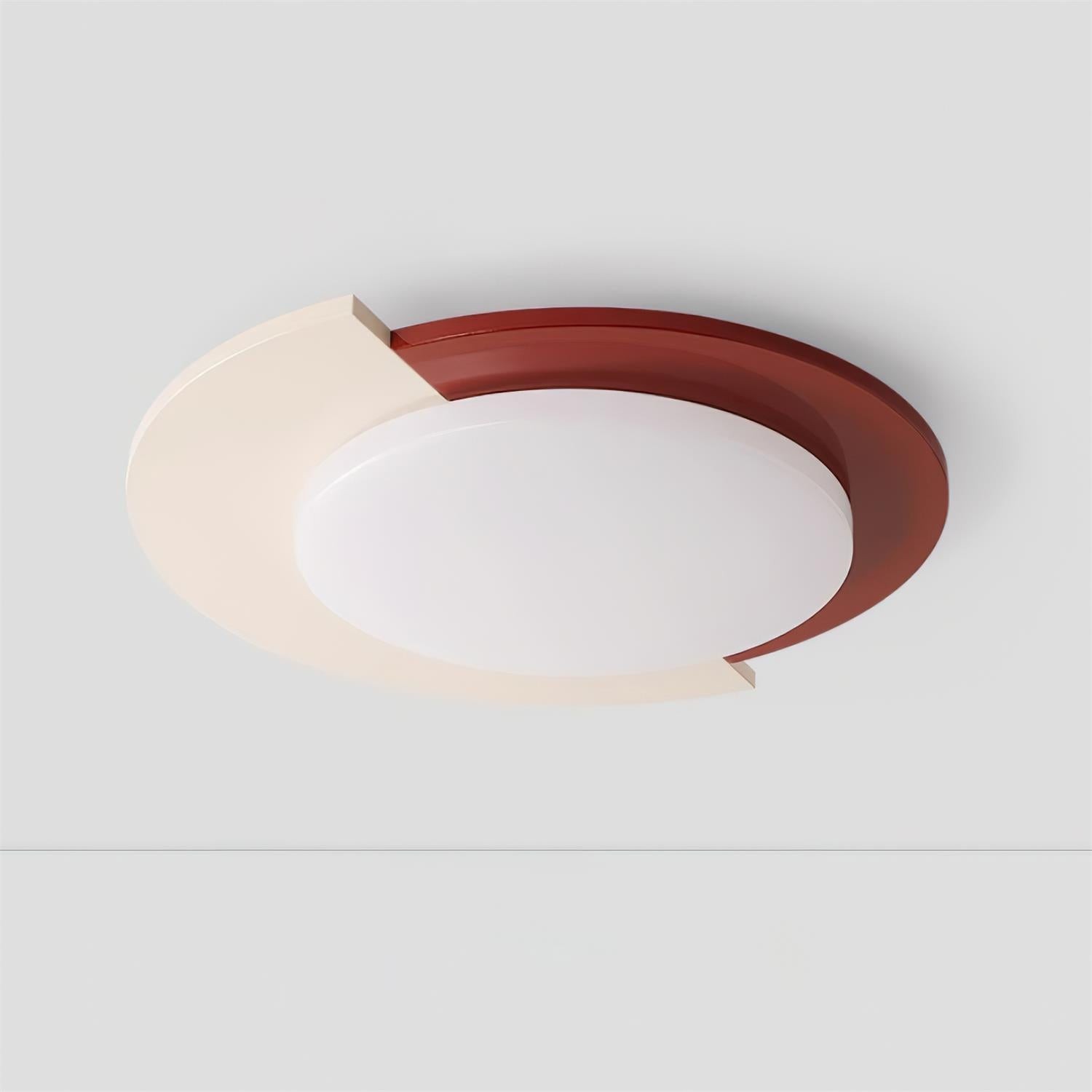 Red And White Round Ceiling Light M204