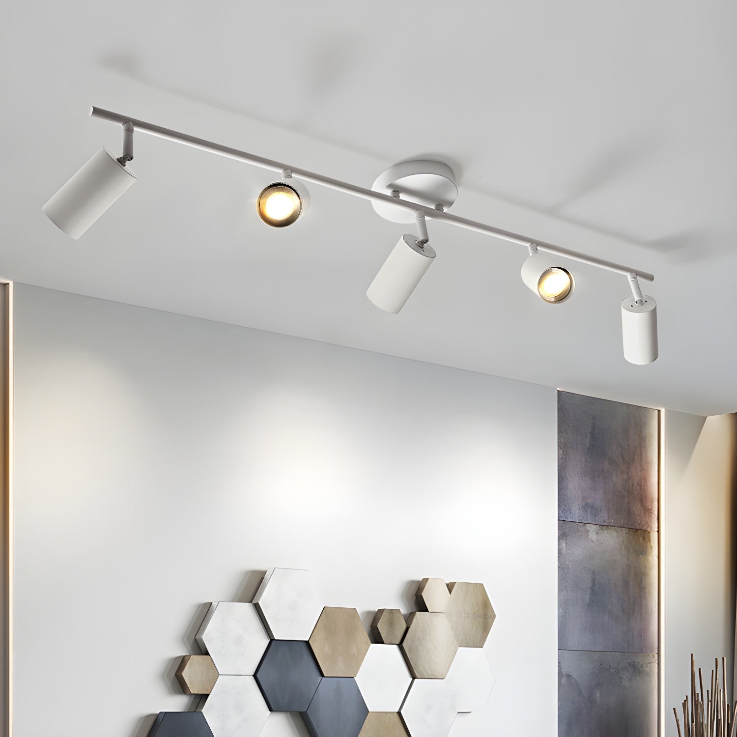 Row Of Multi-Head Metal Ceiling Lights M70
