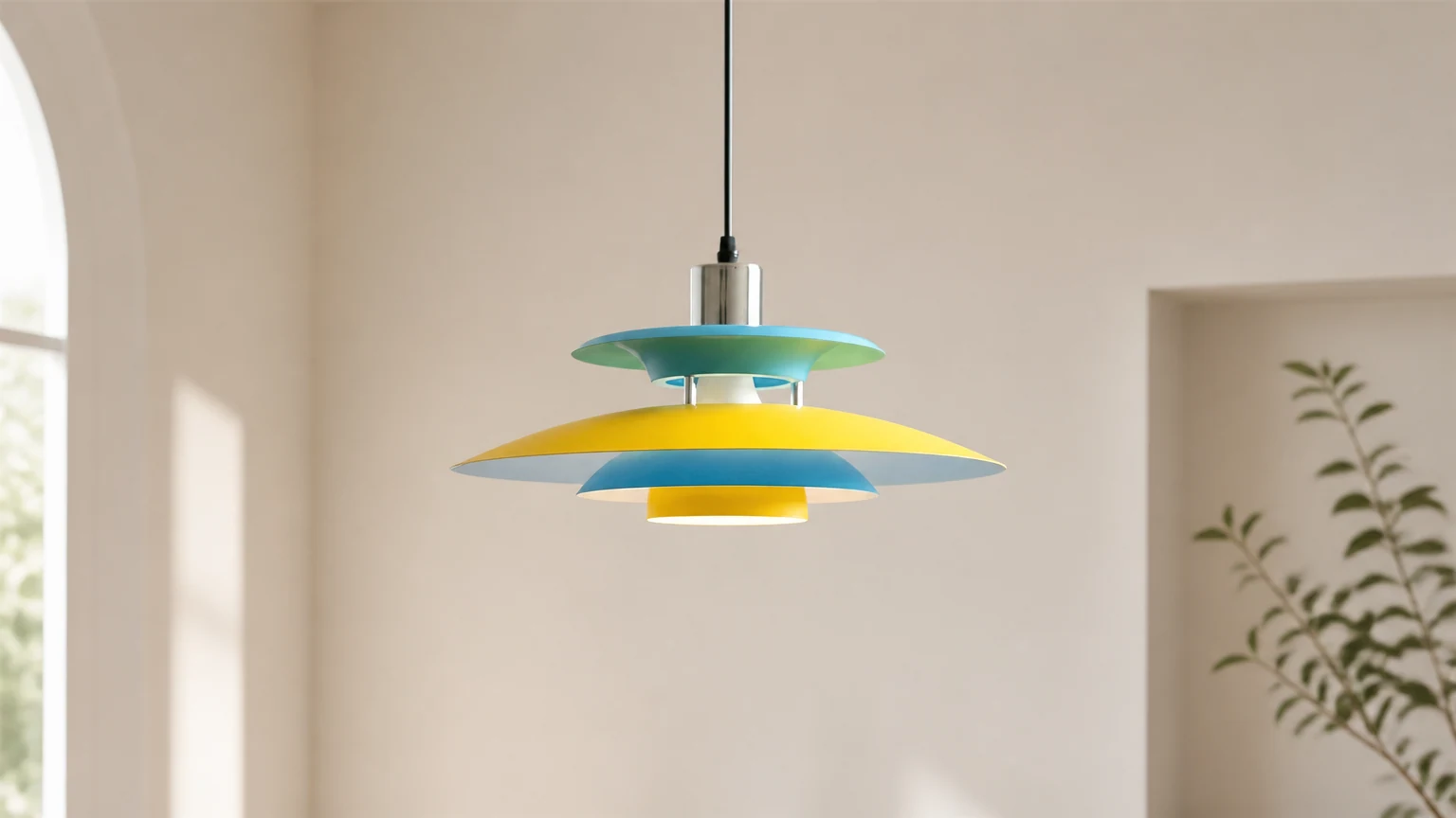 Lampa wisząca Mellowe D133 w kolorowej scenie wnętrza