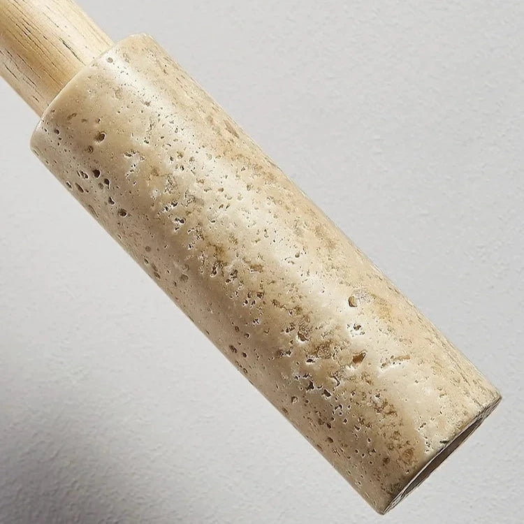 Cream Travertine Long Tube Pendant Light D932