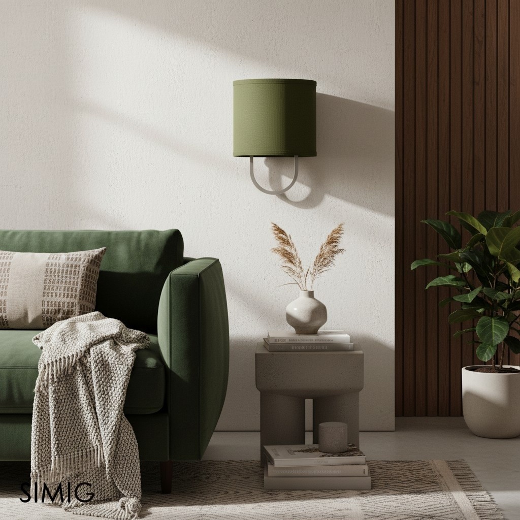 Nolvara Elegant Wall Light Featuring Soft Shade and Metal Arm T082