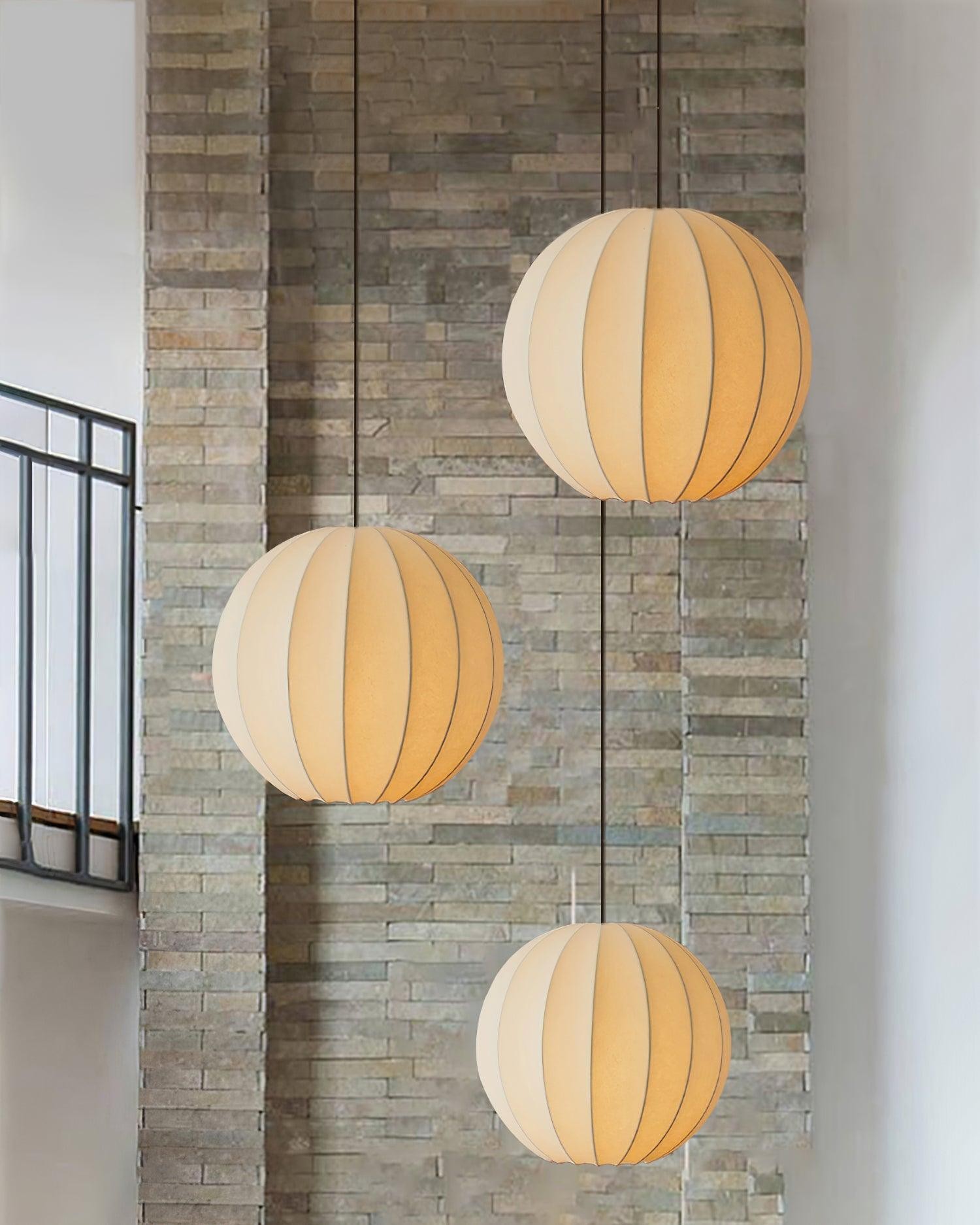 Creative Japanese Minimalist Silk Pendant Lamp For Restaurant M462