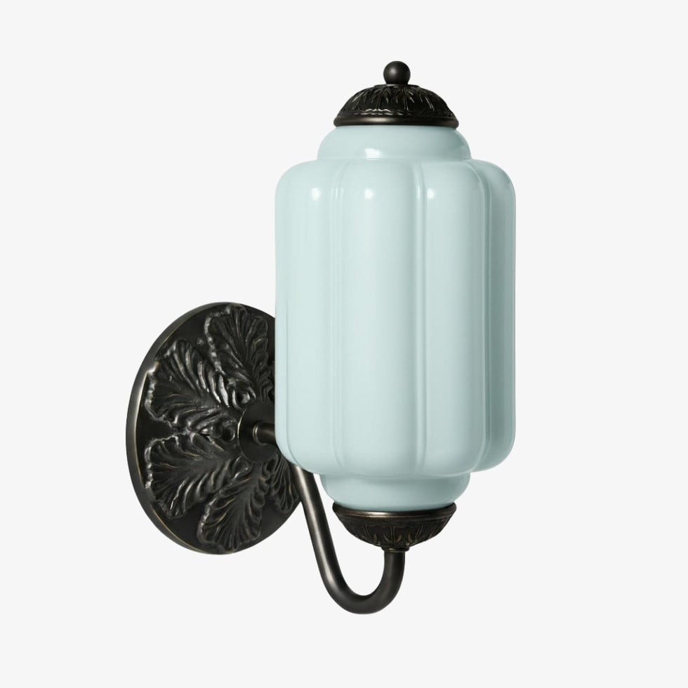 Eloise Brass Wall Sconce – Elegant Milk Glass Vintage Lighting T290