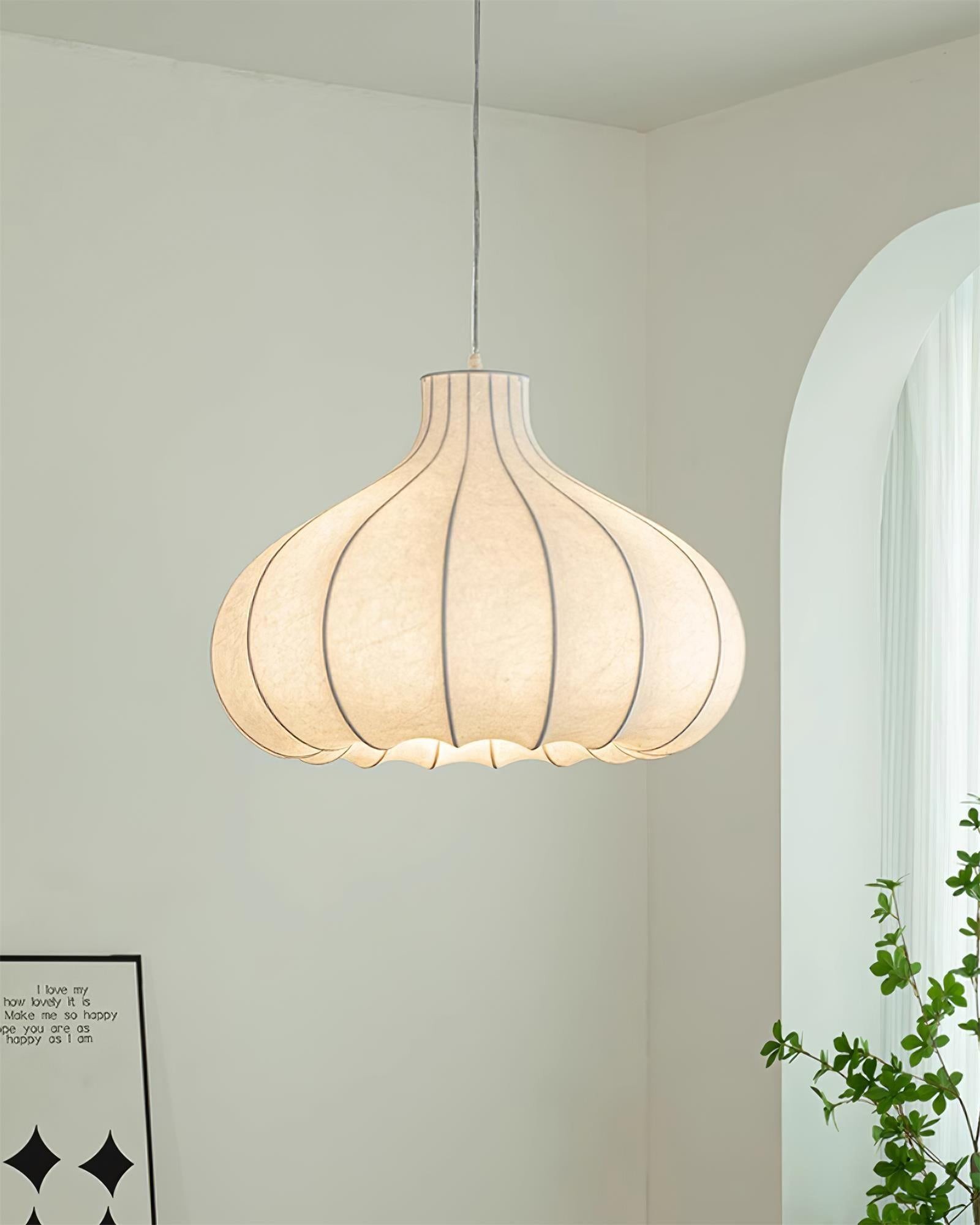 Onion Bubble Silk Pendant Lamp M537