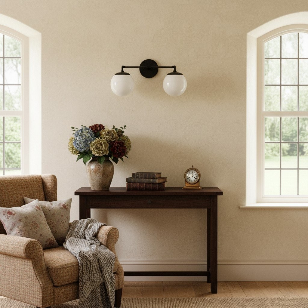 Glorica Glass Wall Sconce - Modern Vintage Vanity Light Fixture T376