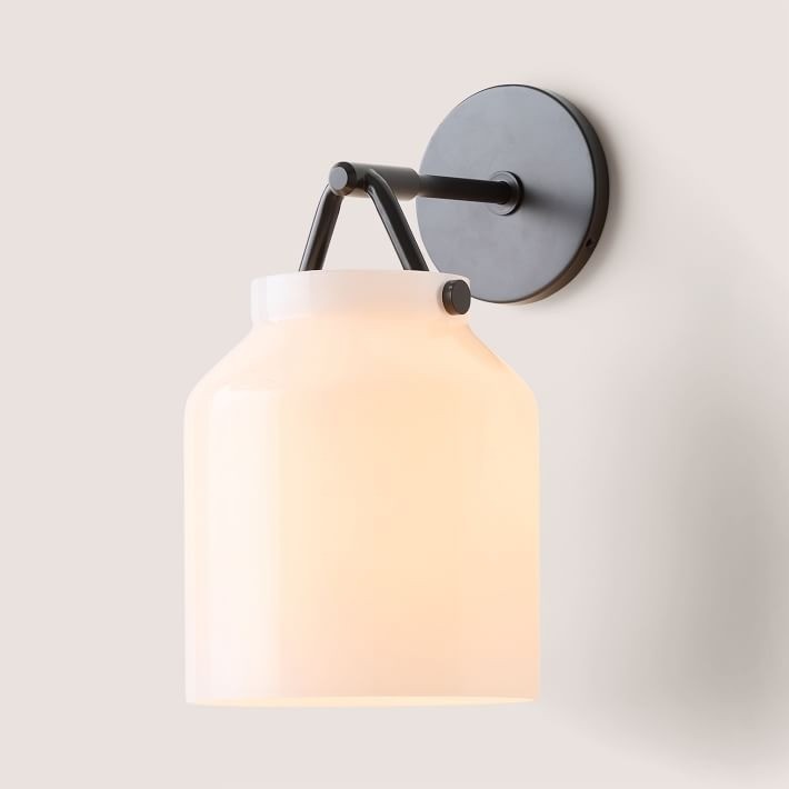 Hanton Modern Minimalist Brass and Glass Sconce – Damp Rated for Bathrooms T173