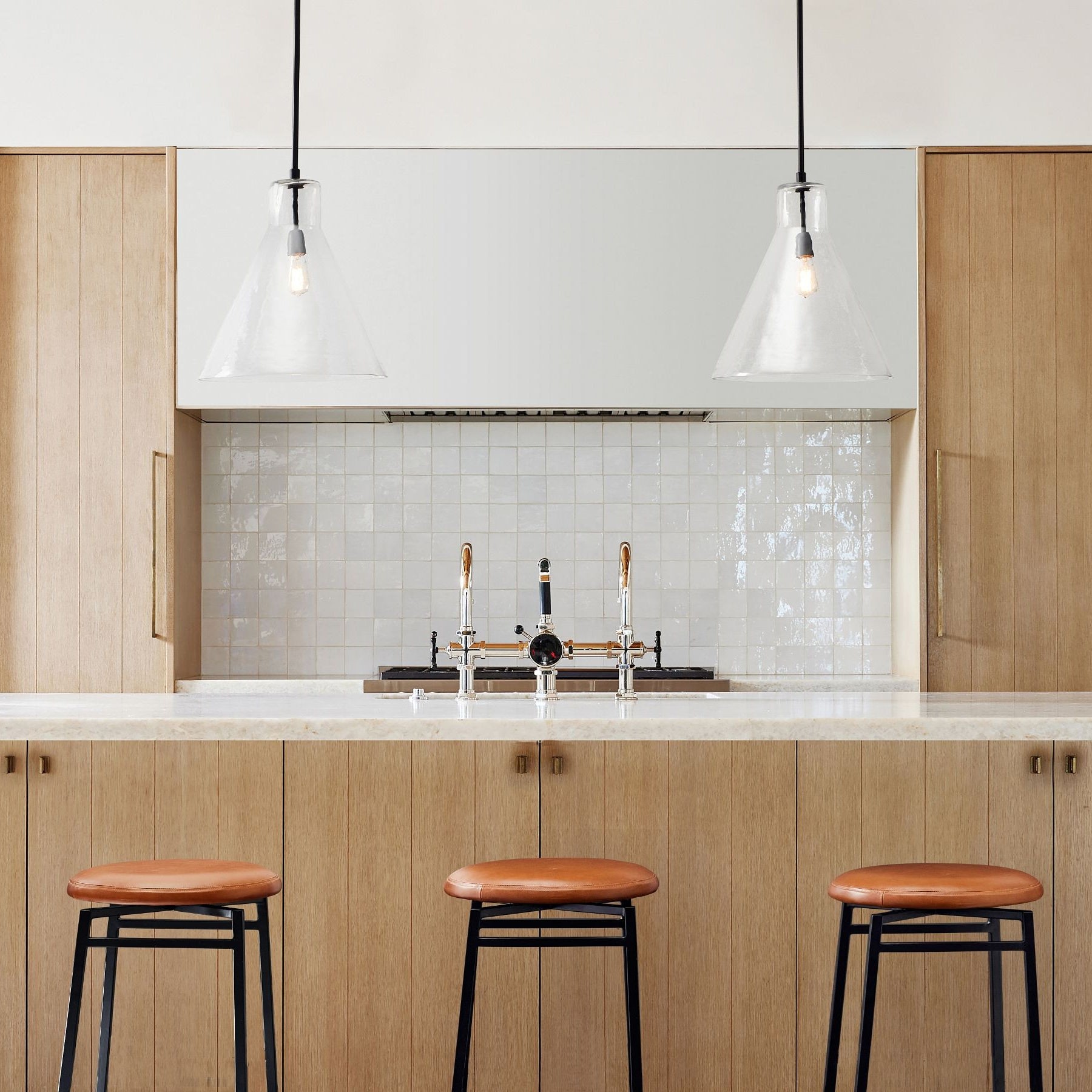 Glavira Recycled Glass Pendant Collection - Modern Kitchen Lighting T051