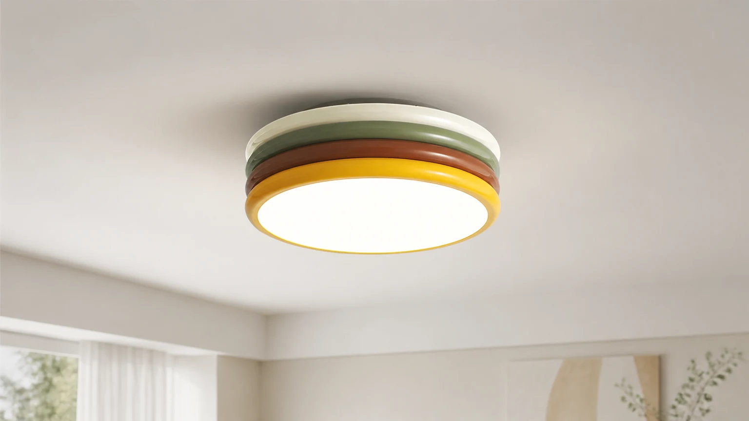 Lampa sufitowa Creative Decor Hamburger M255 w pomieszczeniu