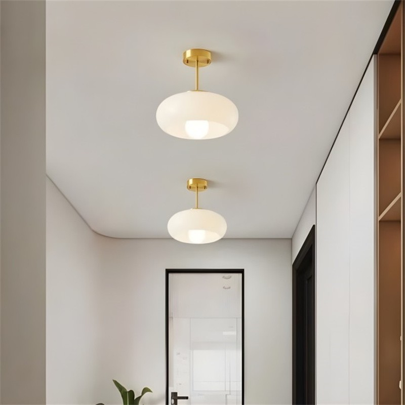 Art Deco Bauhaus Glass Disc Ceiling Light S152