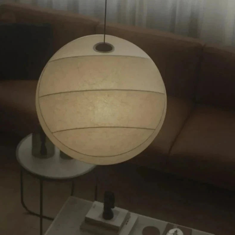 Wabi Sabi Silk Ball Japandi Pendant Light D883