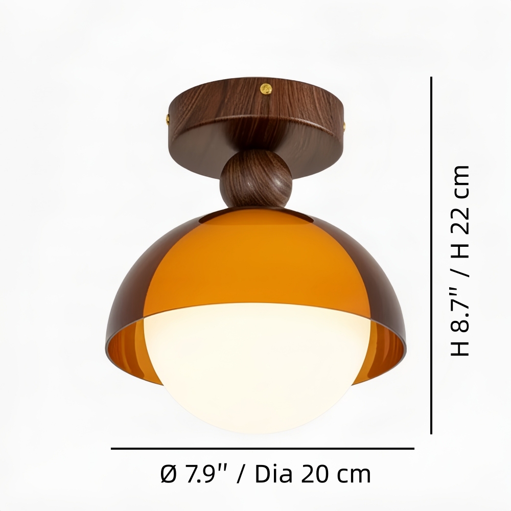 Wykres rozmiarów lampy sufitowej Afterglow dla wariantu C