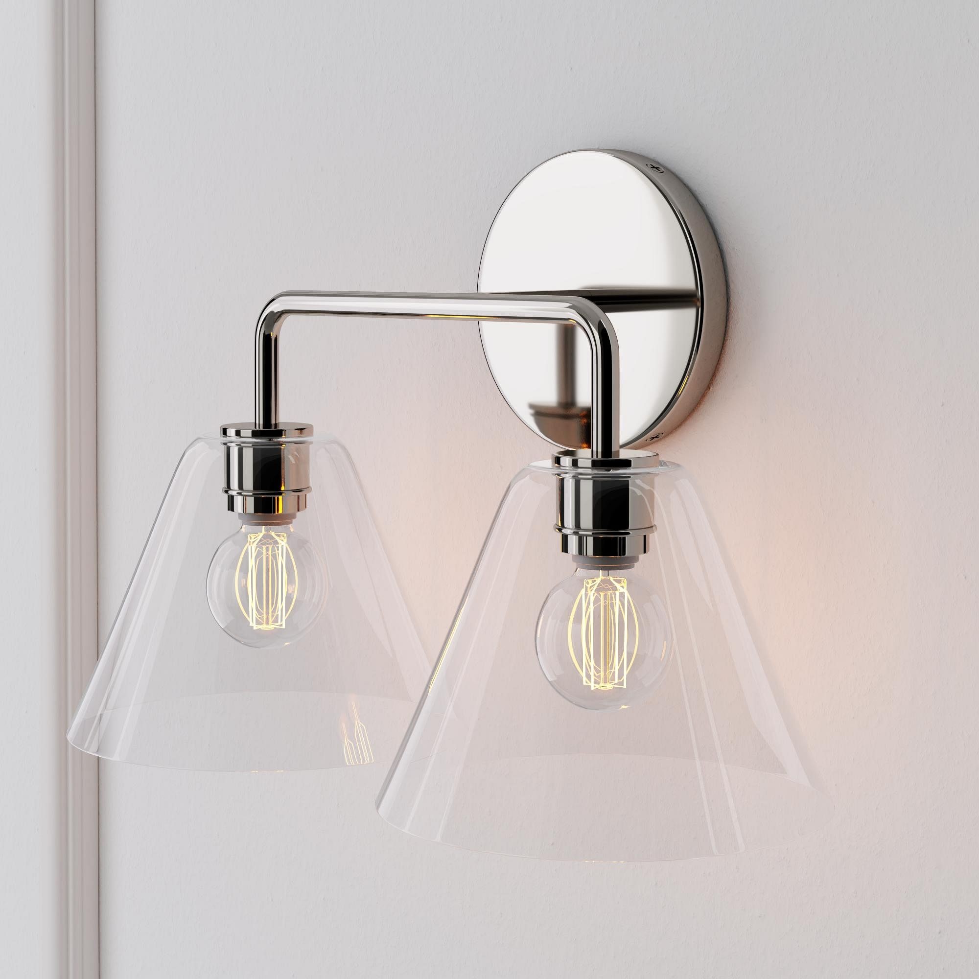 Conica Cone Wall Sconce - 1, 2, 3-Light Modern Glass Lighting T235