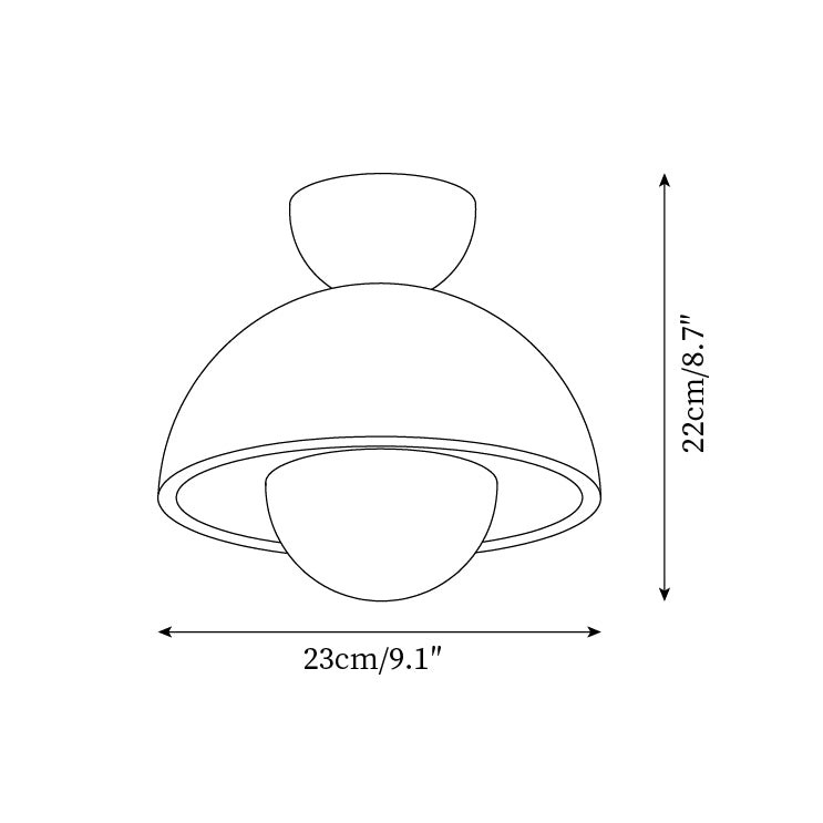 Japanese Wooden Inverted Ceiling Light M189
