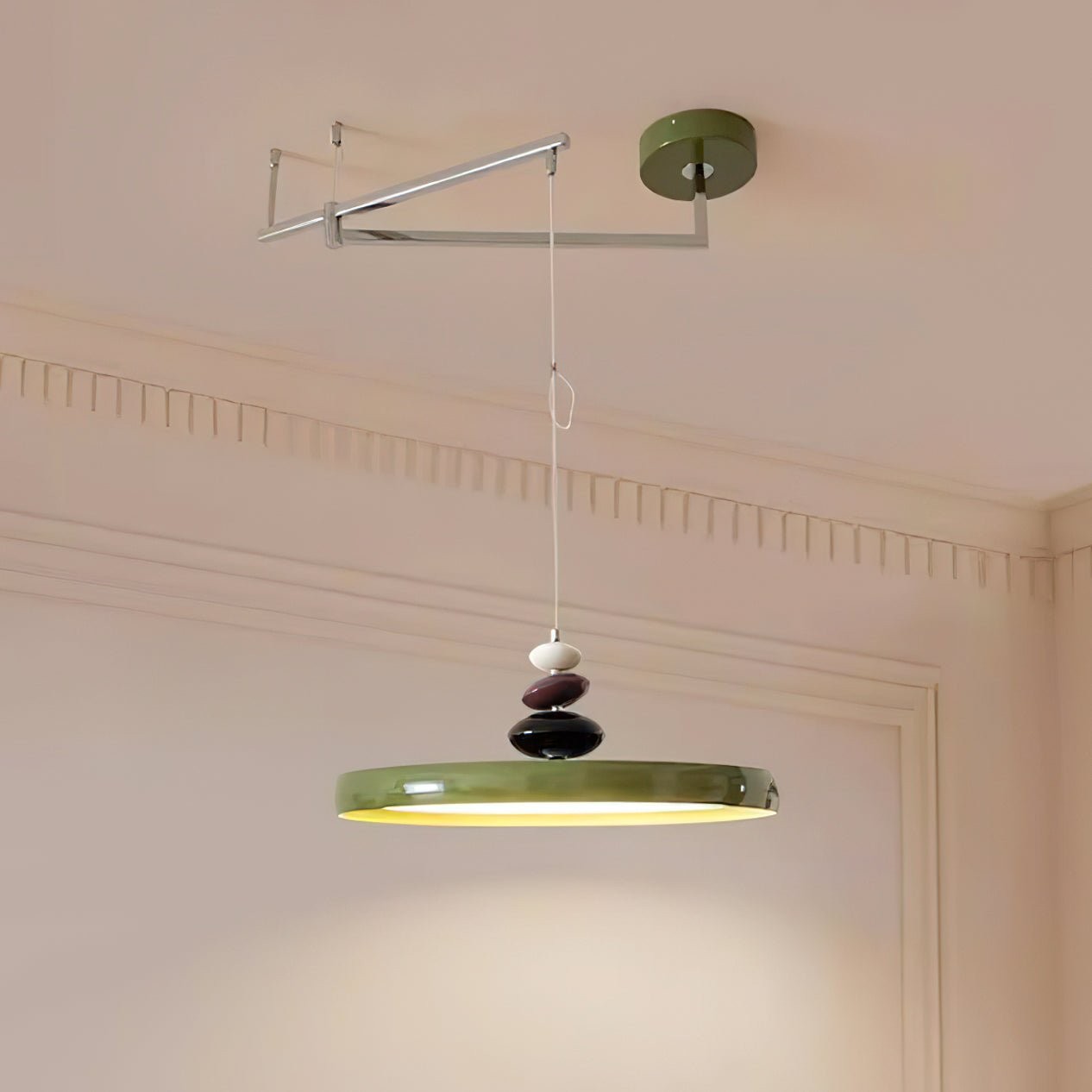Swing Arm Stone Pendant Light M511