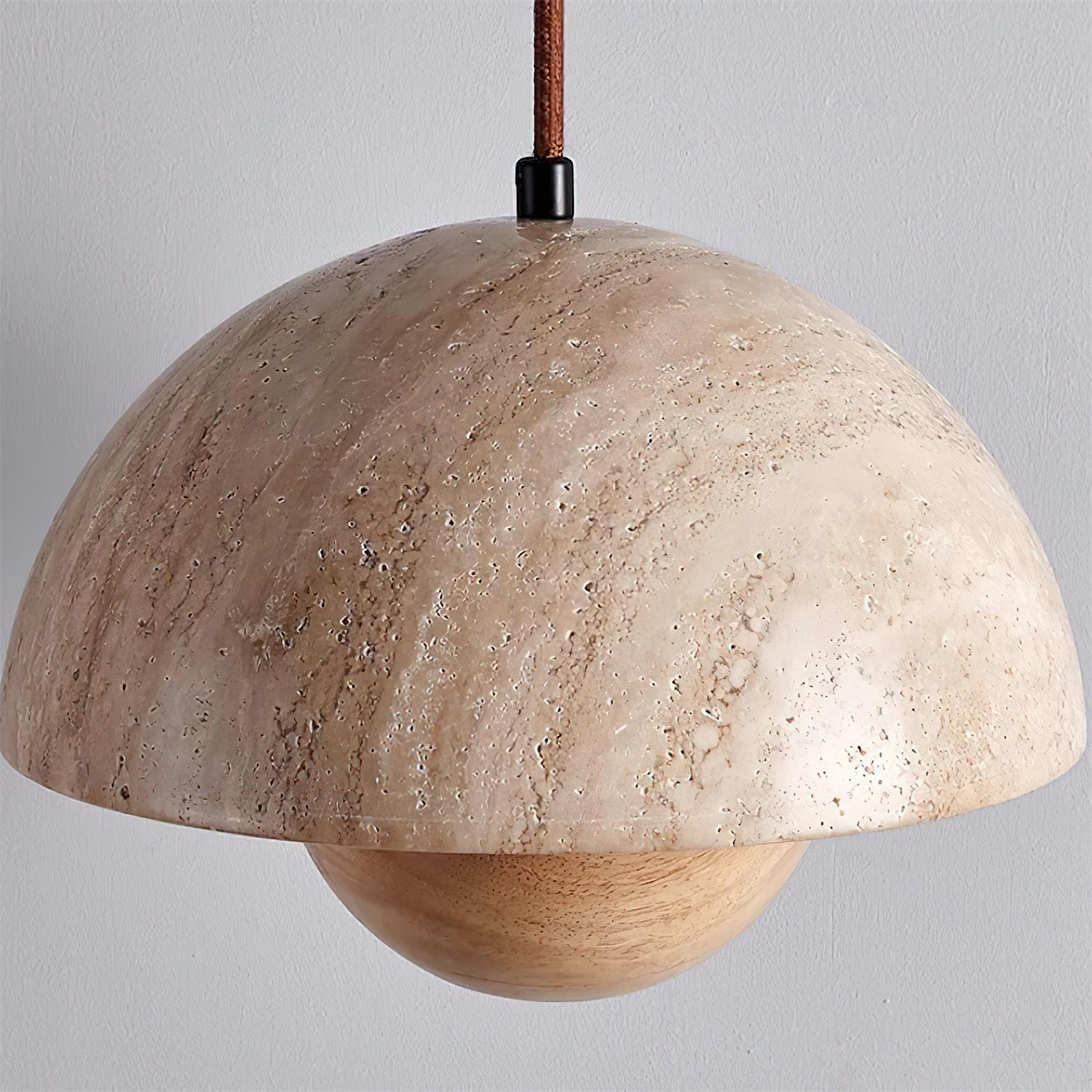 Natural Travertine Flower Bud Design Pendant Lamp G70