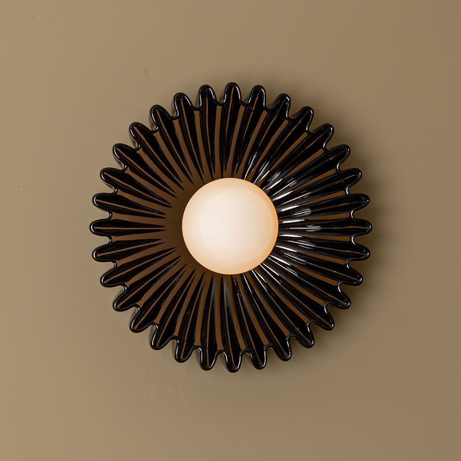 Plastic Lampshade Ceramic Flower Wall lamp M285
