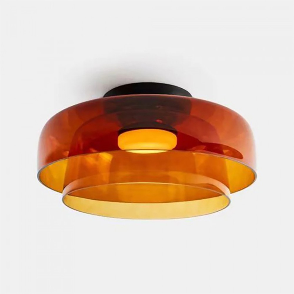 Nordic Morandi Glass Bowl Shaped Ceiling Lamp S144