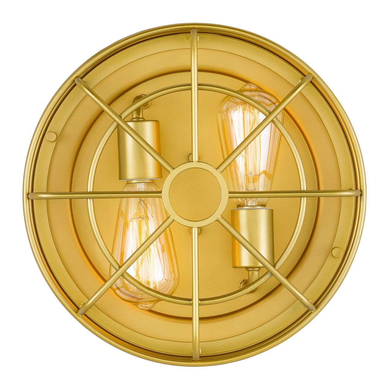 Industrial Flush Mount Metal Cage Round Ceiling Light S115