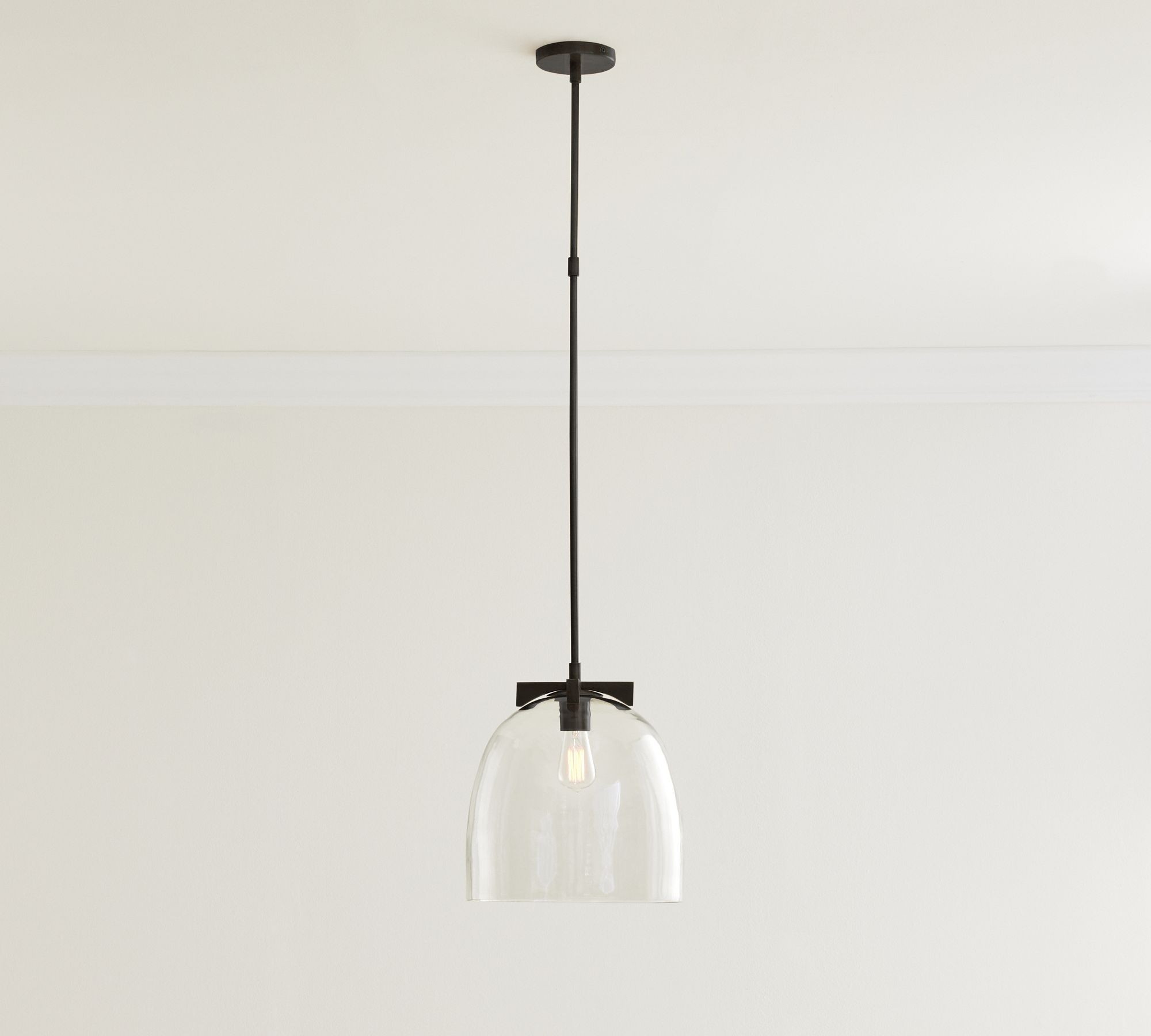 Auria Metal Brass Pendant Lighting - Vintage Finish with Glass Shade T002