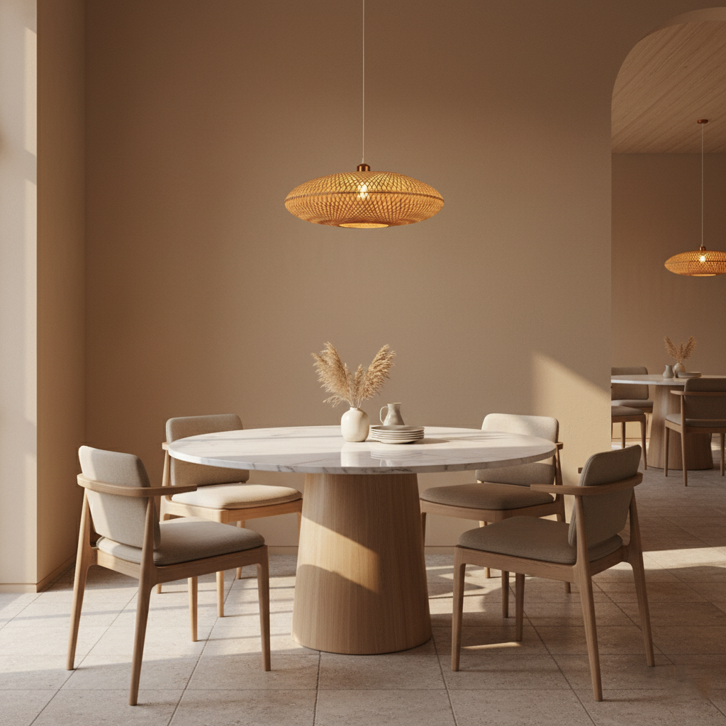 Treasure of the Dawn Bamboo Rattan Pendant Light D899