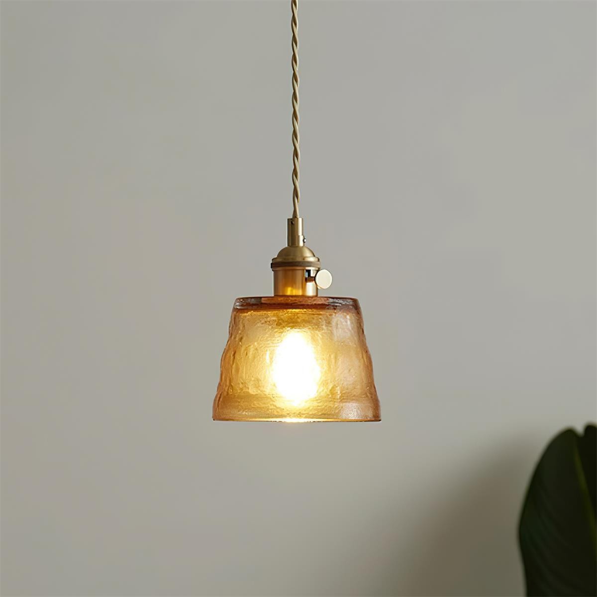 Retro Small Cup Glass Pendant Lamp M276