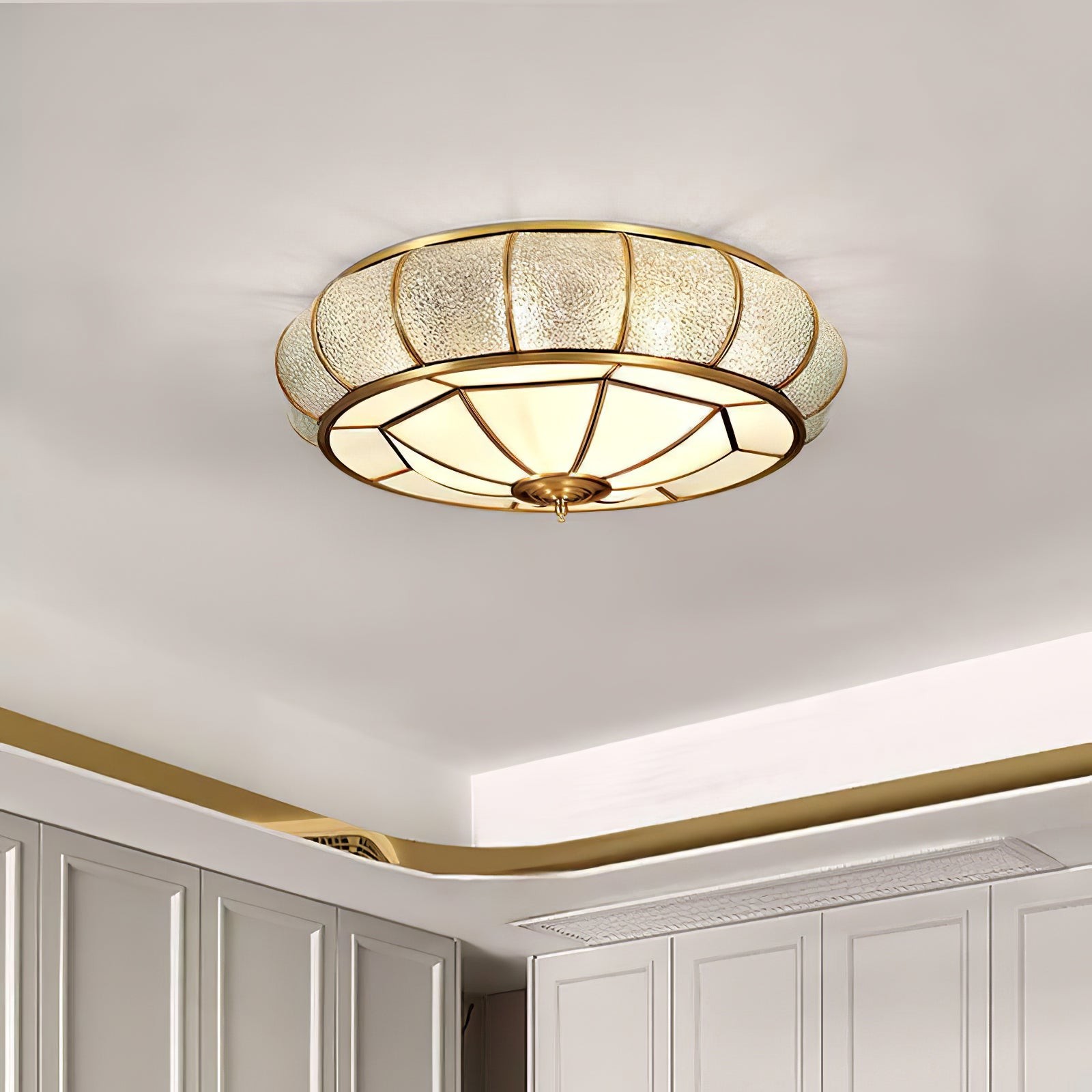 Round Textured Glass Ceiling Light M520