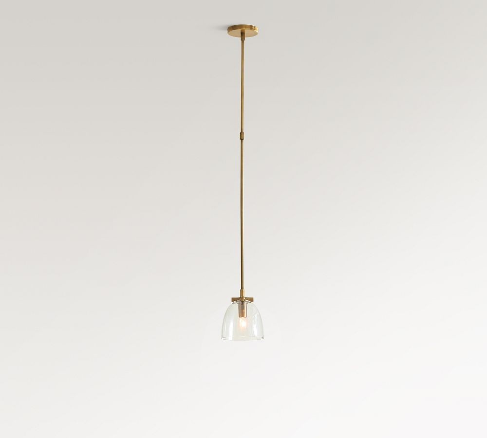 Auria Metal Brass Pendant Lighting - Vintage Finish with Glass Shade T002