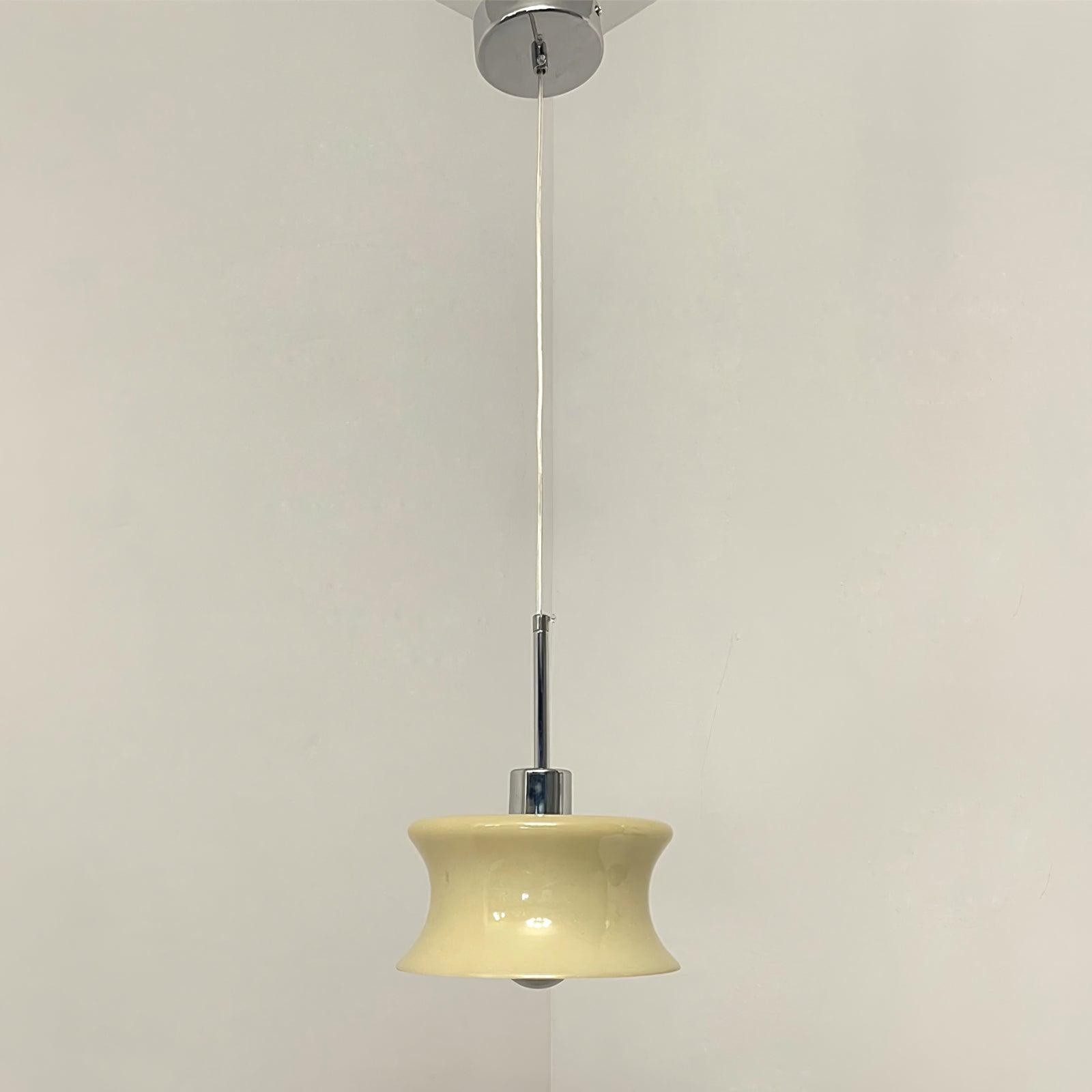 French Vintage Glass Window Pendant Lamp M496