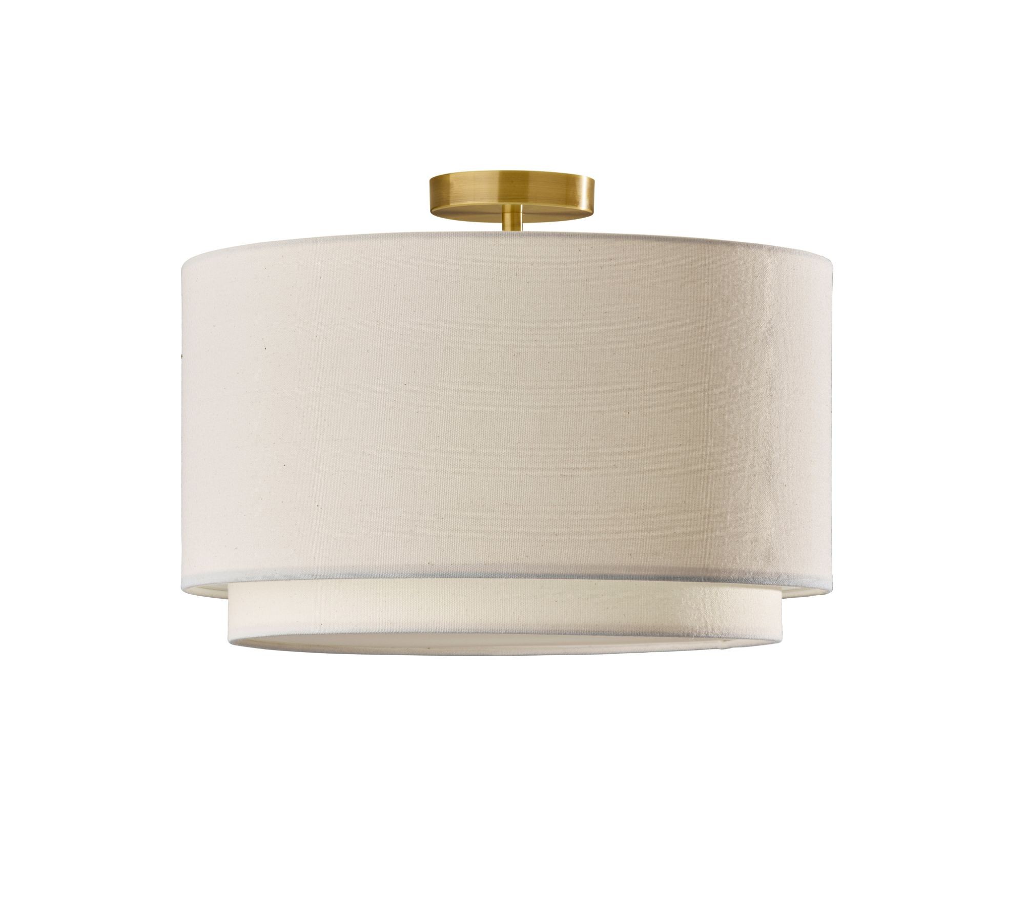 Dumora Fabric Drum Shade Ceiling Lamps - Double Layer Farmhouse Design T076
