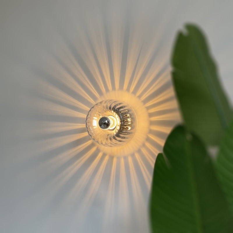 Clara Rays Contemporary Brass Glass Ceiling Light D951