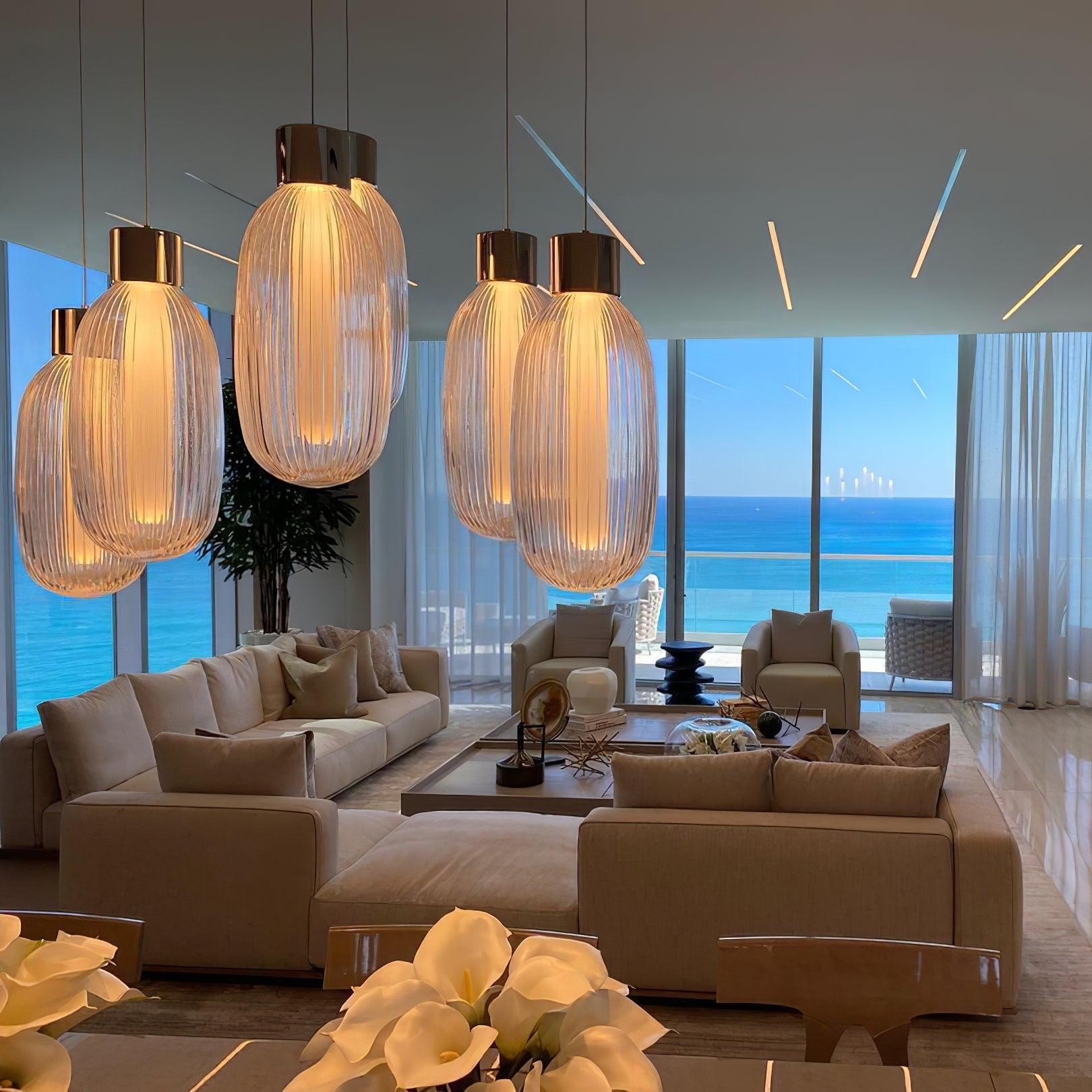 Nordic Striped Lantern Pendant Lamp M469