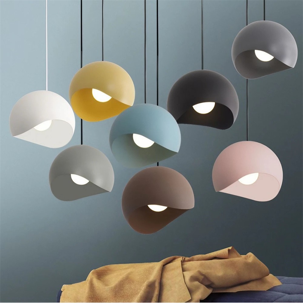 Nordic Macaron Eggshell Metal Pendant Lamp S105