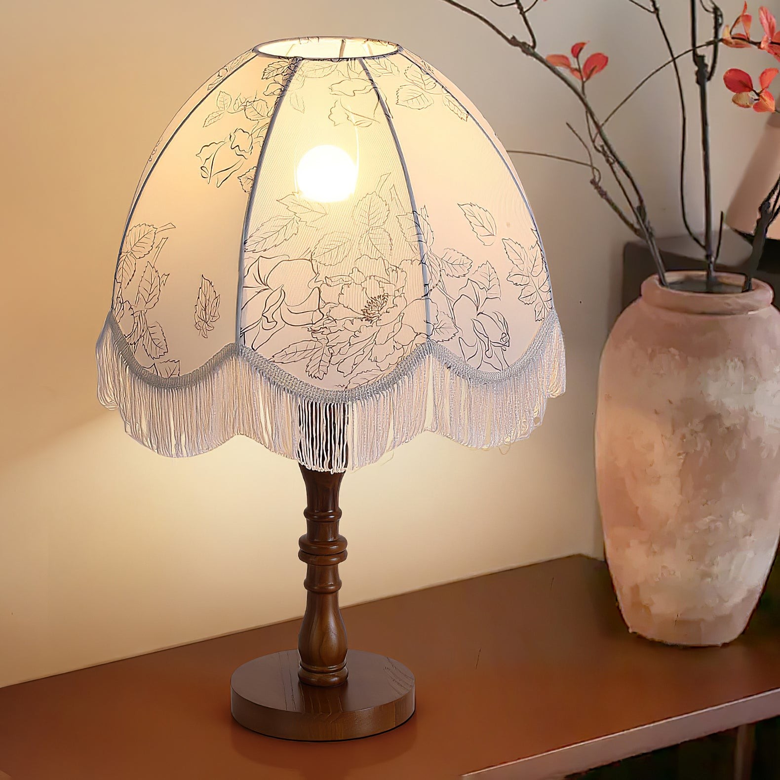 Luxury Printed Tassel Table Lamp M529