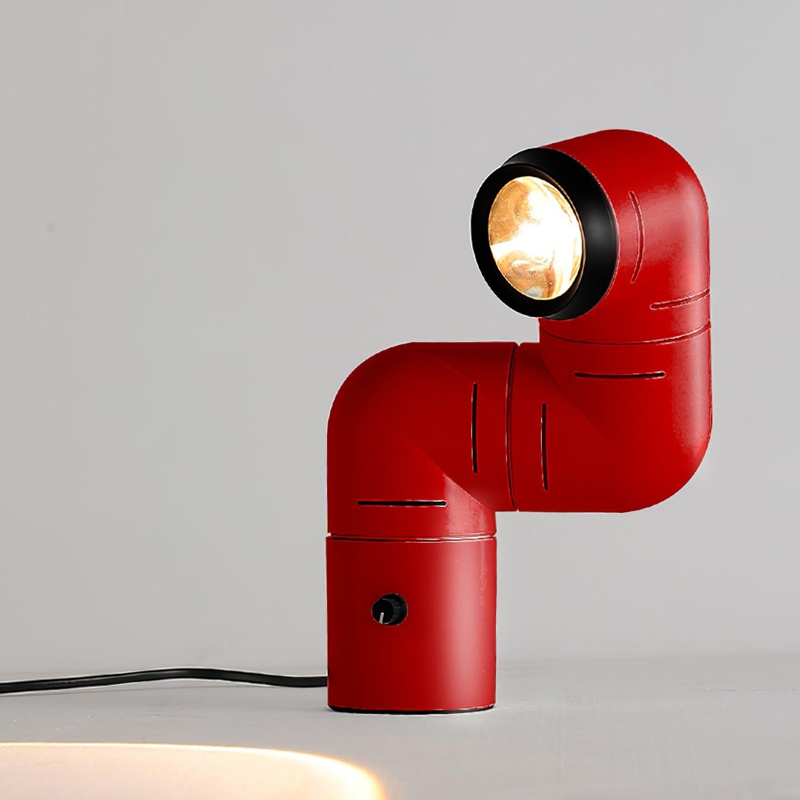 Red Tubular Table Lamp Suitable For Bedroom M20