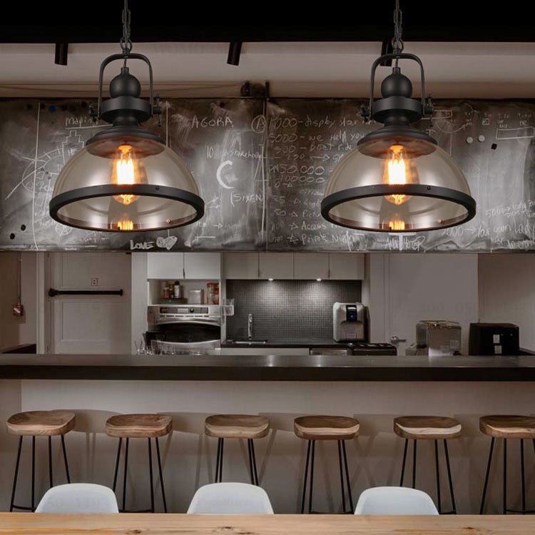 Modern Industrial Style Dome Glass Pendant Lamp M165