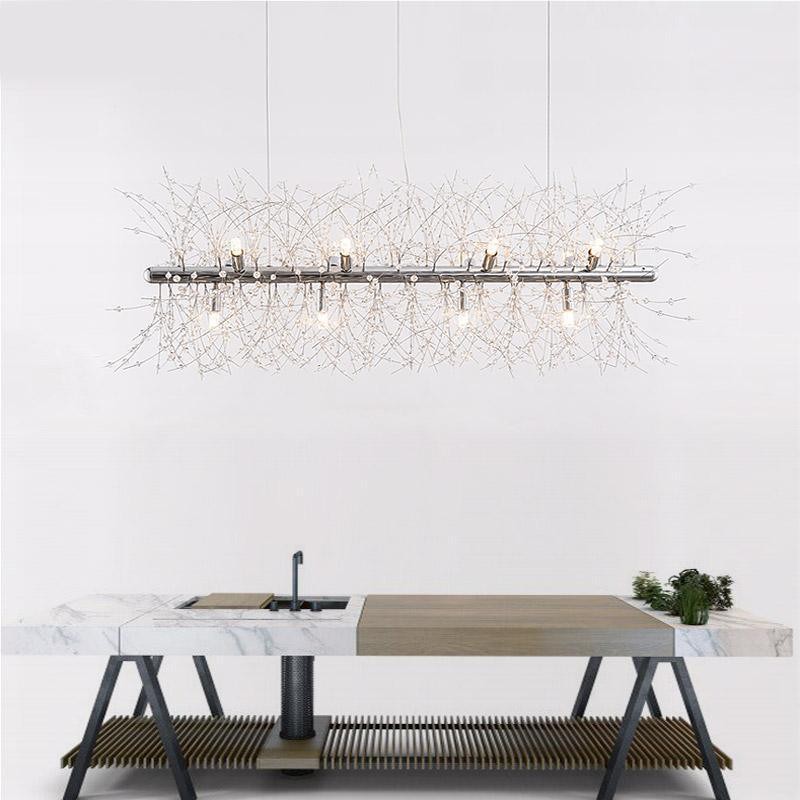 Modern Rectangular Crystal Fireworks Chandelier S15