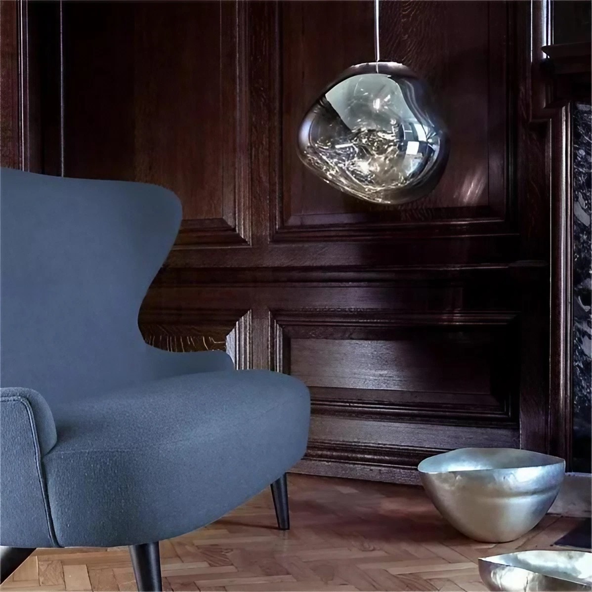 Dynamic Surface Pendant Light For Living Room S09