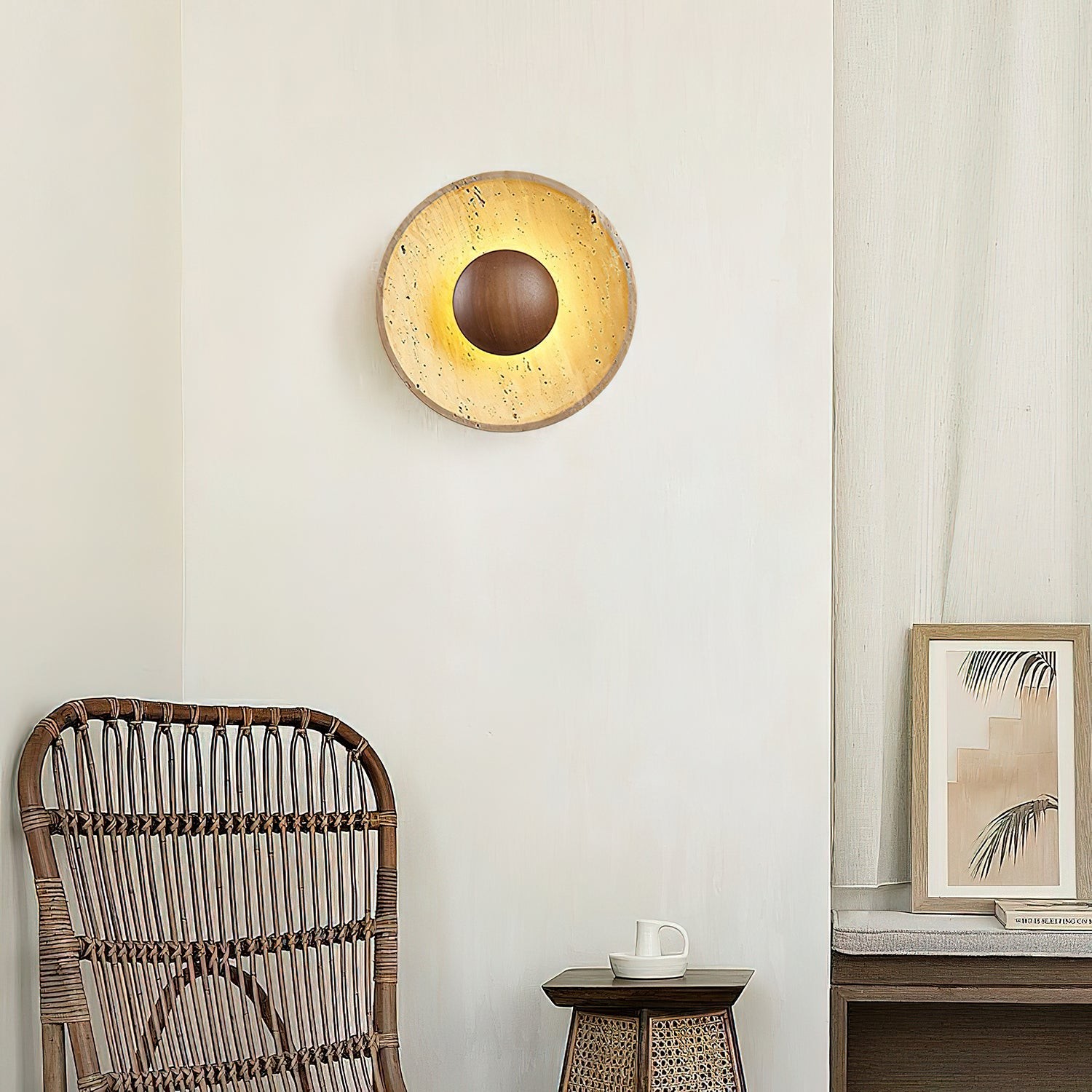 Artistic Stone Brown Wall Light M554