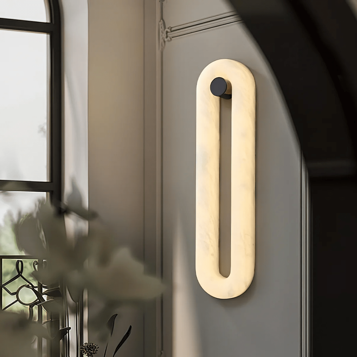 Alabaster Loop Wall Light D394