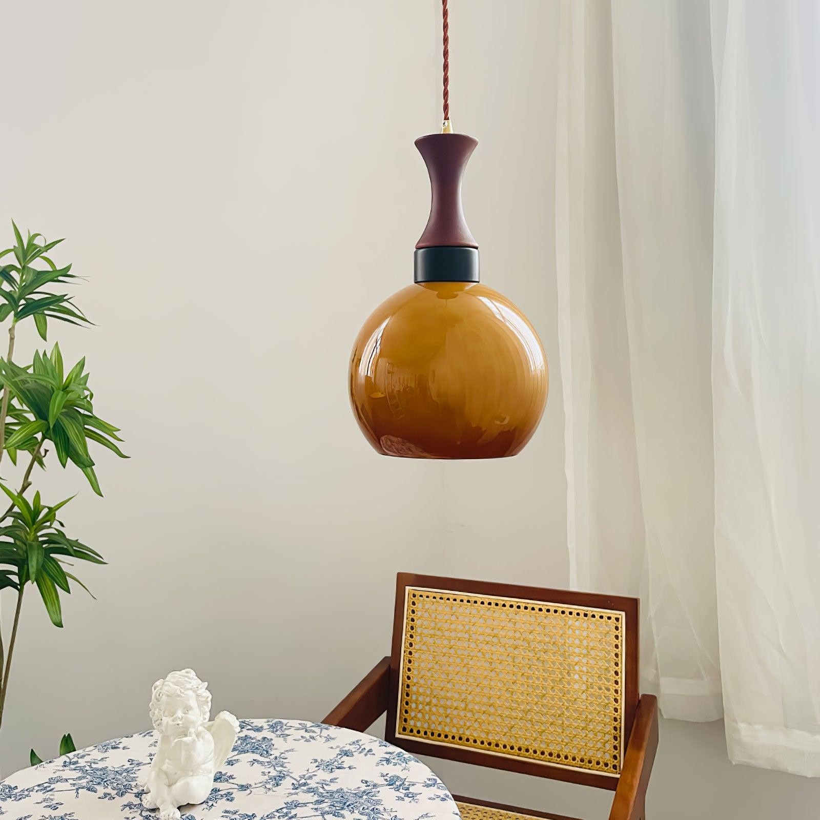Spherical Orange Practical Luxury Pendant Lamp M39