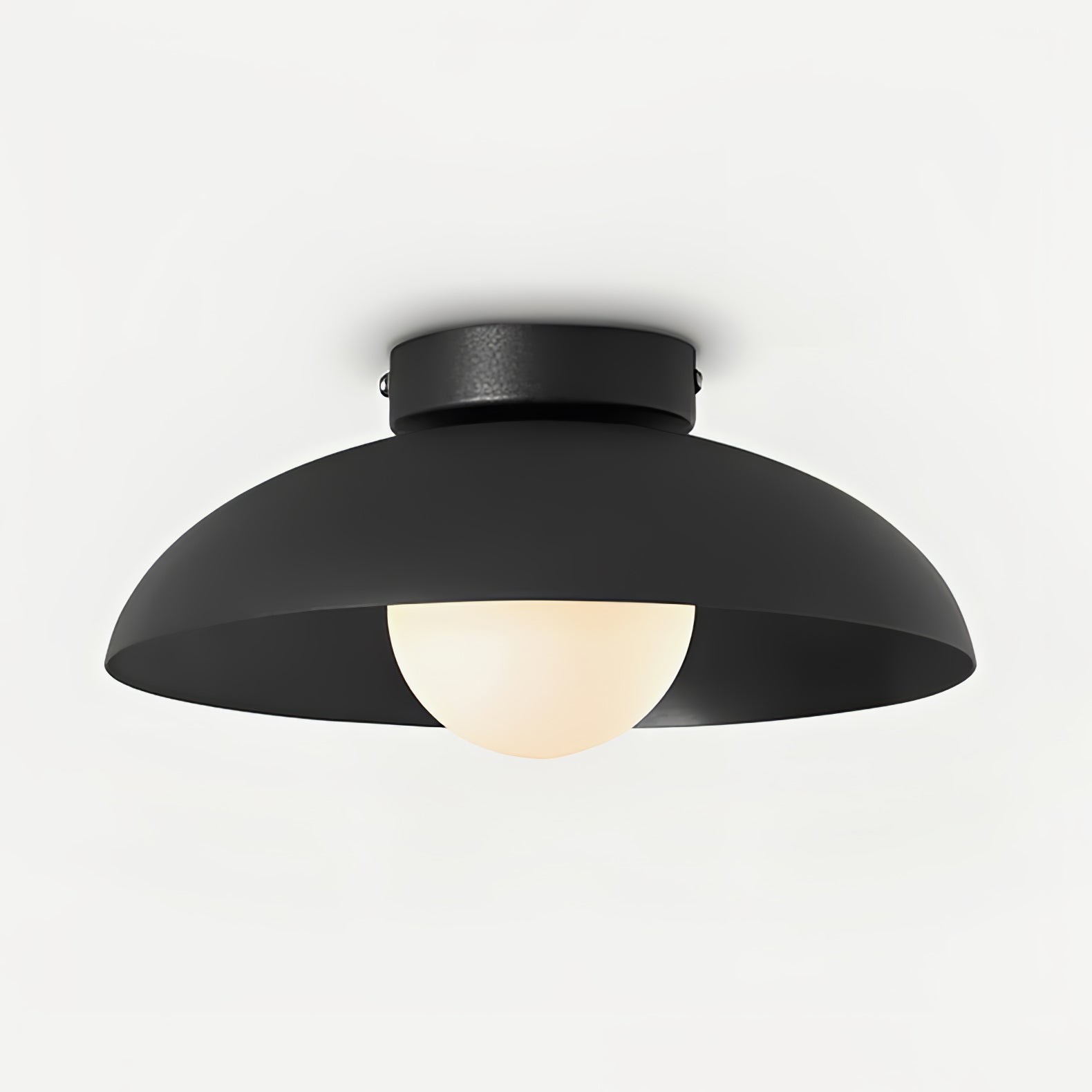 Matte Black Glass Dome Ceiling Lamp M553