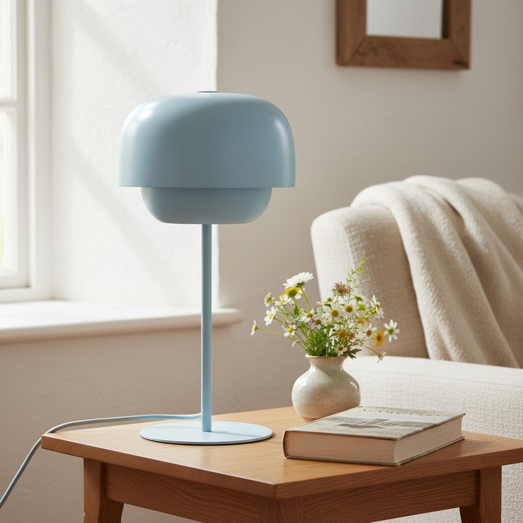 Clinco Contemporary Metal Table Lamp- Retro-Inspired Dome Design T414