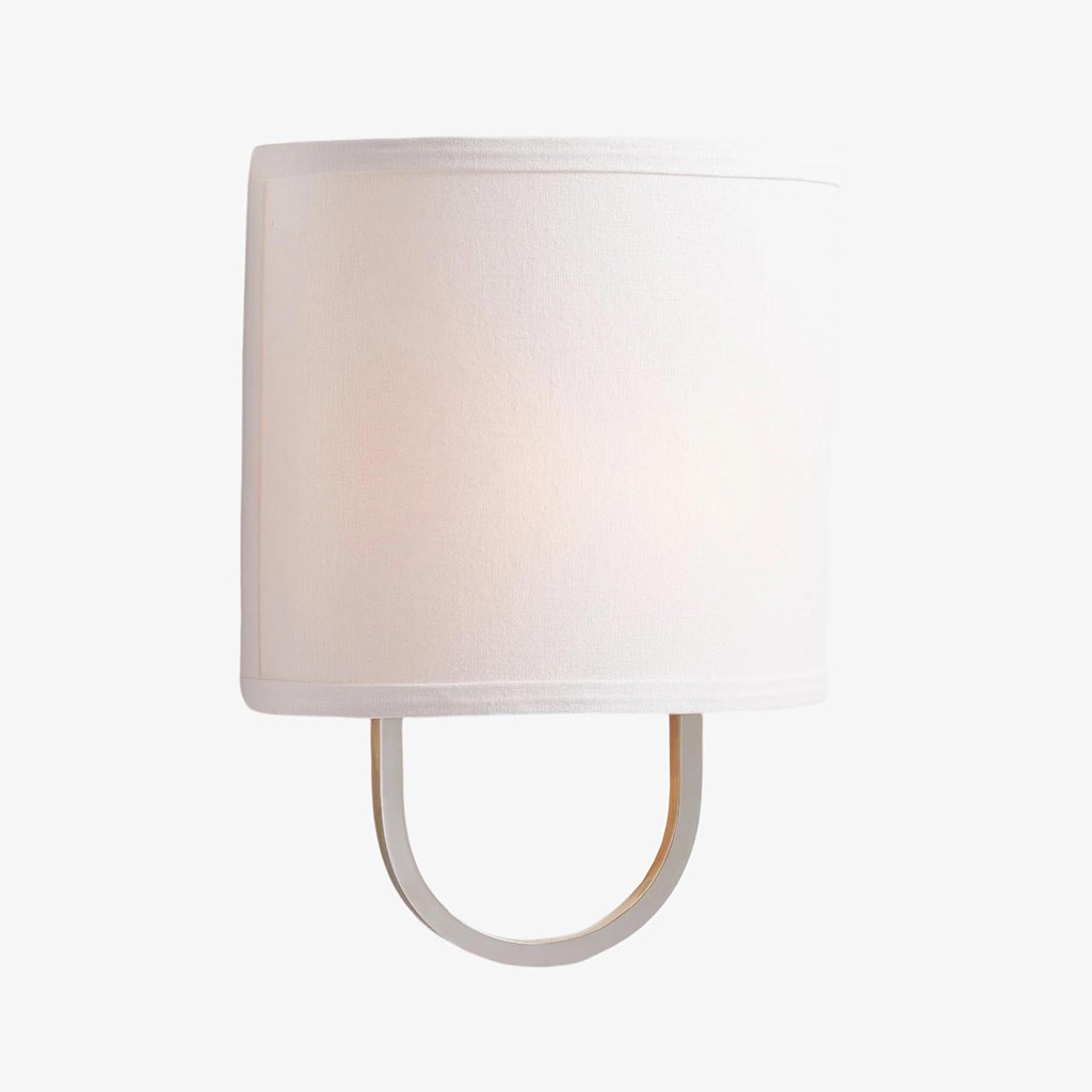 Nolvara Elegant Wall Light Featuring Soft Shade and Metal Arm T082