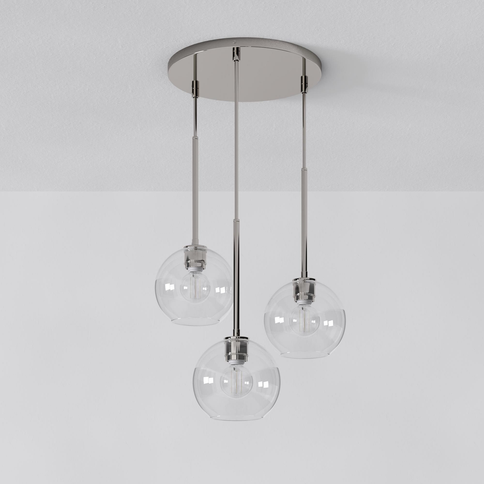 Selvion Minimalist Crystal Chandelier - Handcrafted Glass Sculptural Lighting Fixture T150