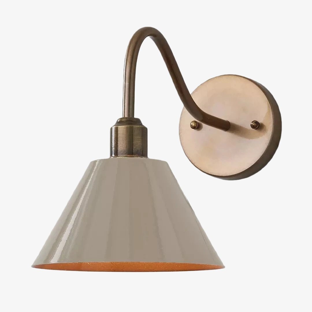 Narix Tapered Metal Wall Sconce - Clean Industrial Design in Contemporary Style for Bedroom T543