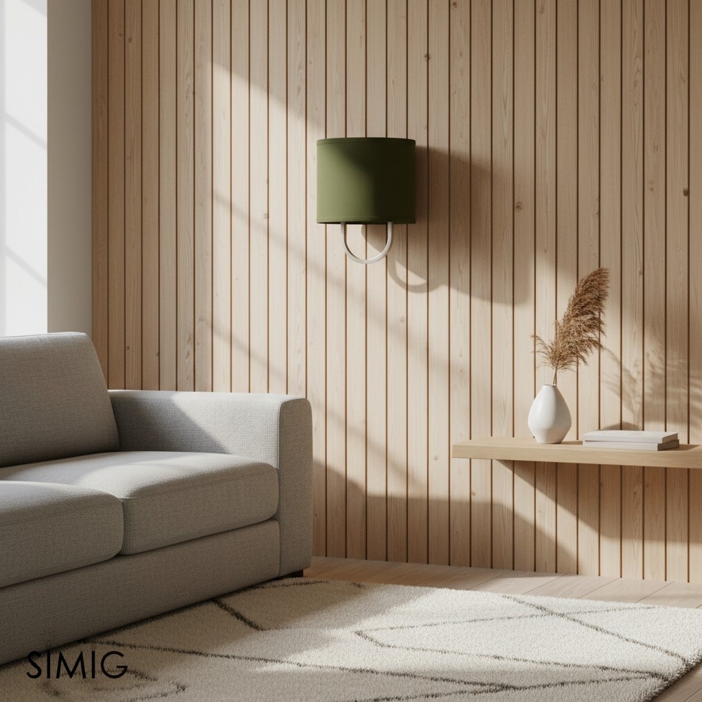 Nolvara Elegant Wall Light Featuring Soft Shade and Metal Arm T082