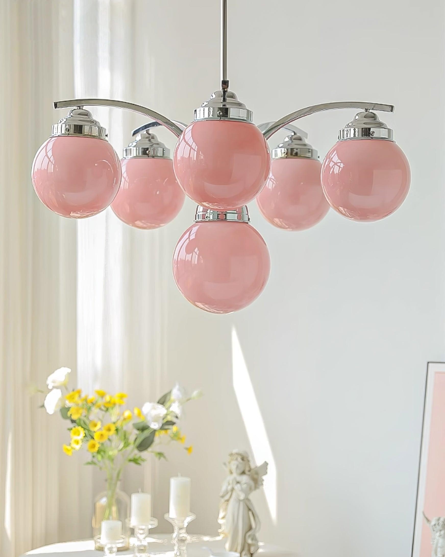 French Elegant Glass Orb Chandelier M531