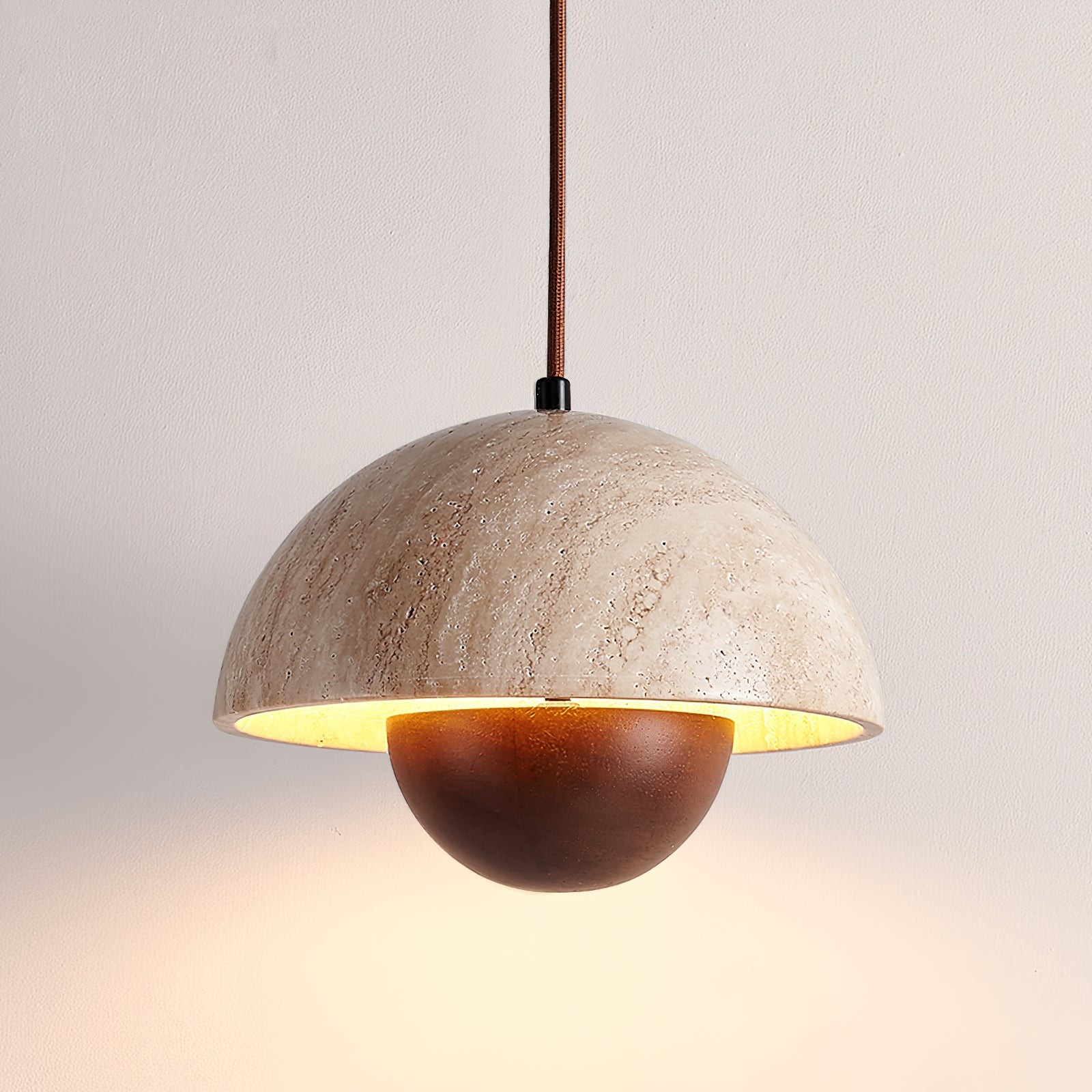 Natural Travertine Flower Bud Design Pendant Lamp G70