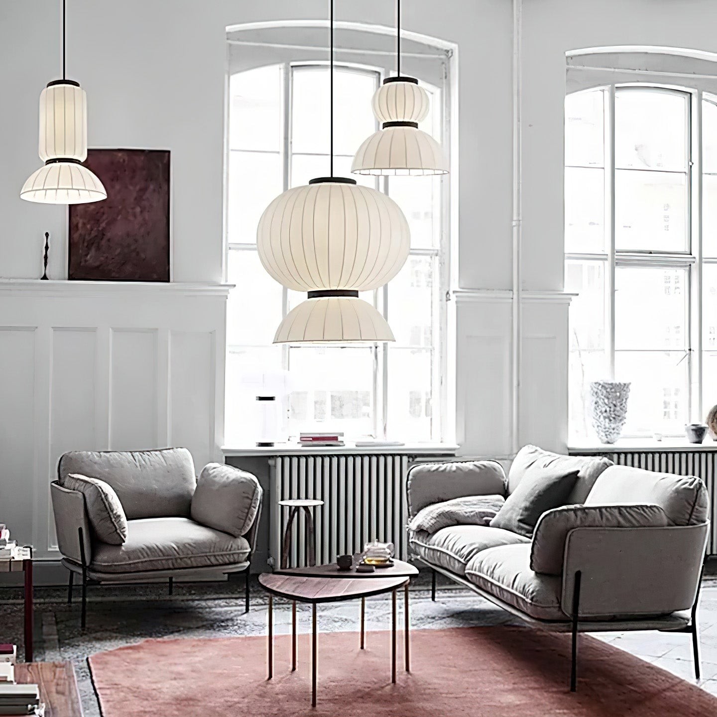 Mulberry Silk Lantern Pendant Light M536